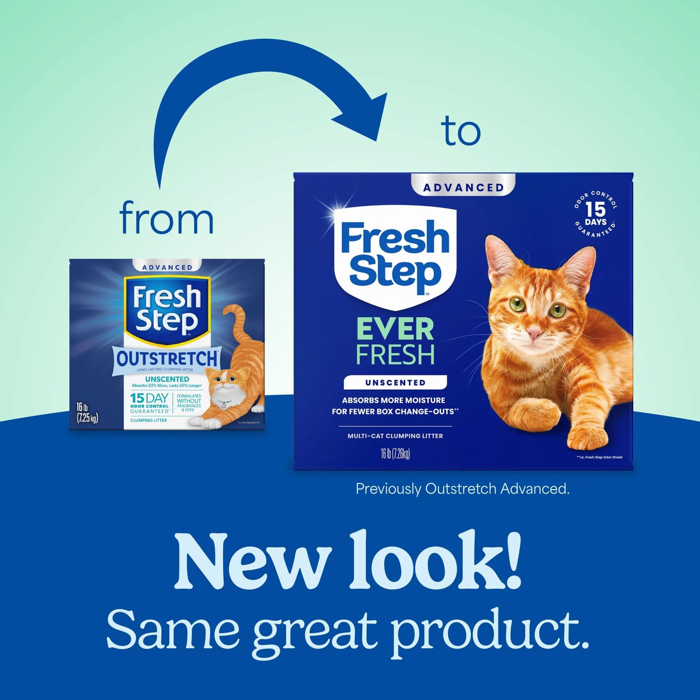 Activated charcoal blends with Fresh Step litter to control odors