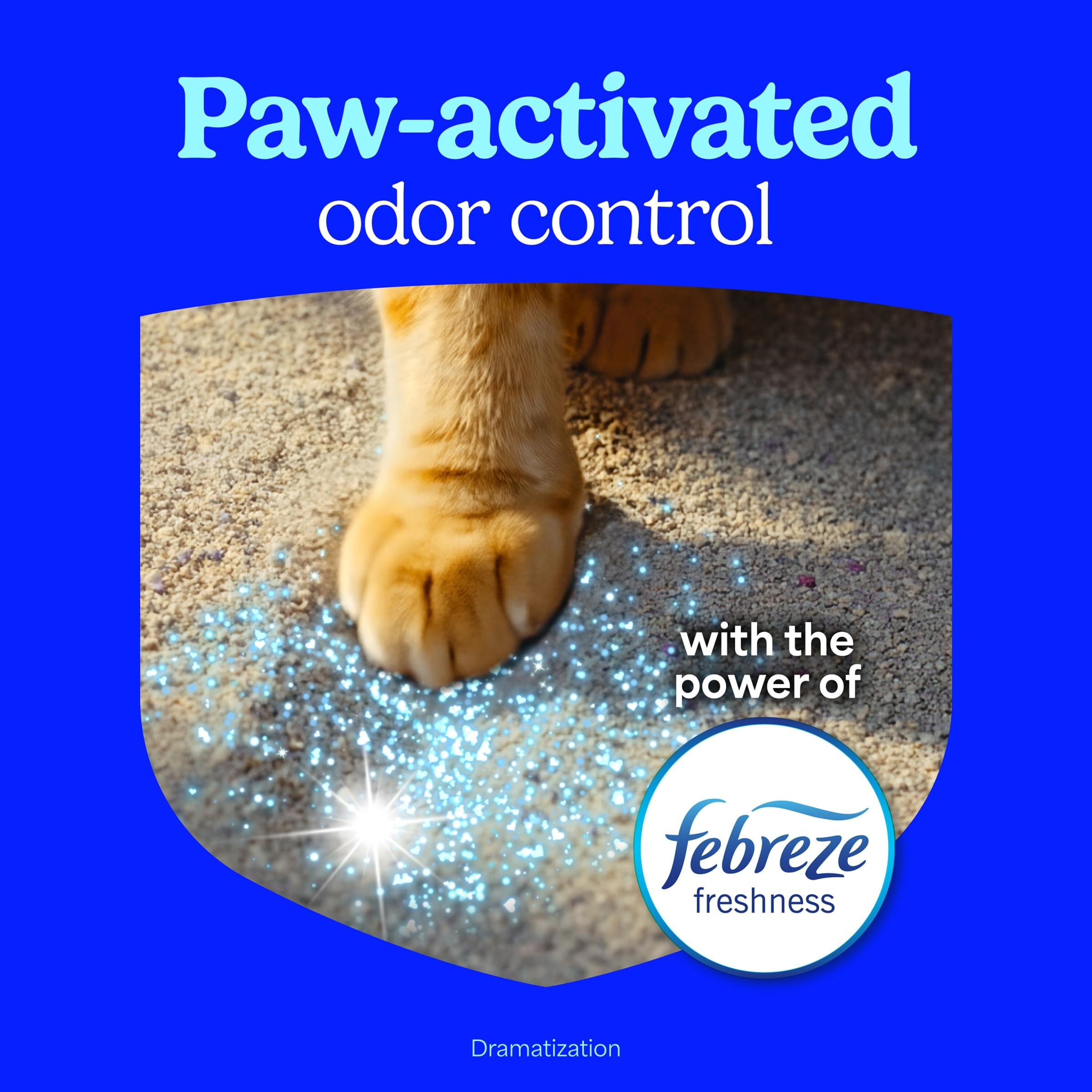 Fresh Step activated charcoal visual communicates extra odor defense in litter.