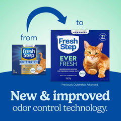 Fresh Step Advanced Ever Fresh activated charcoal granules for stronger clumping and cleaner scoops