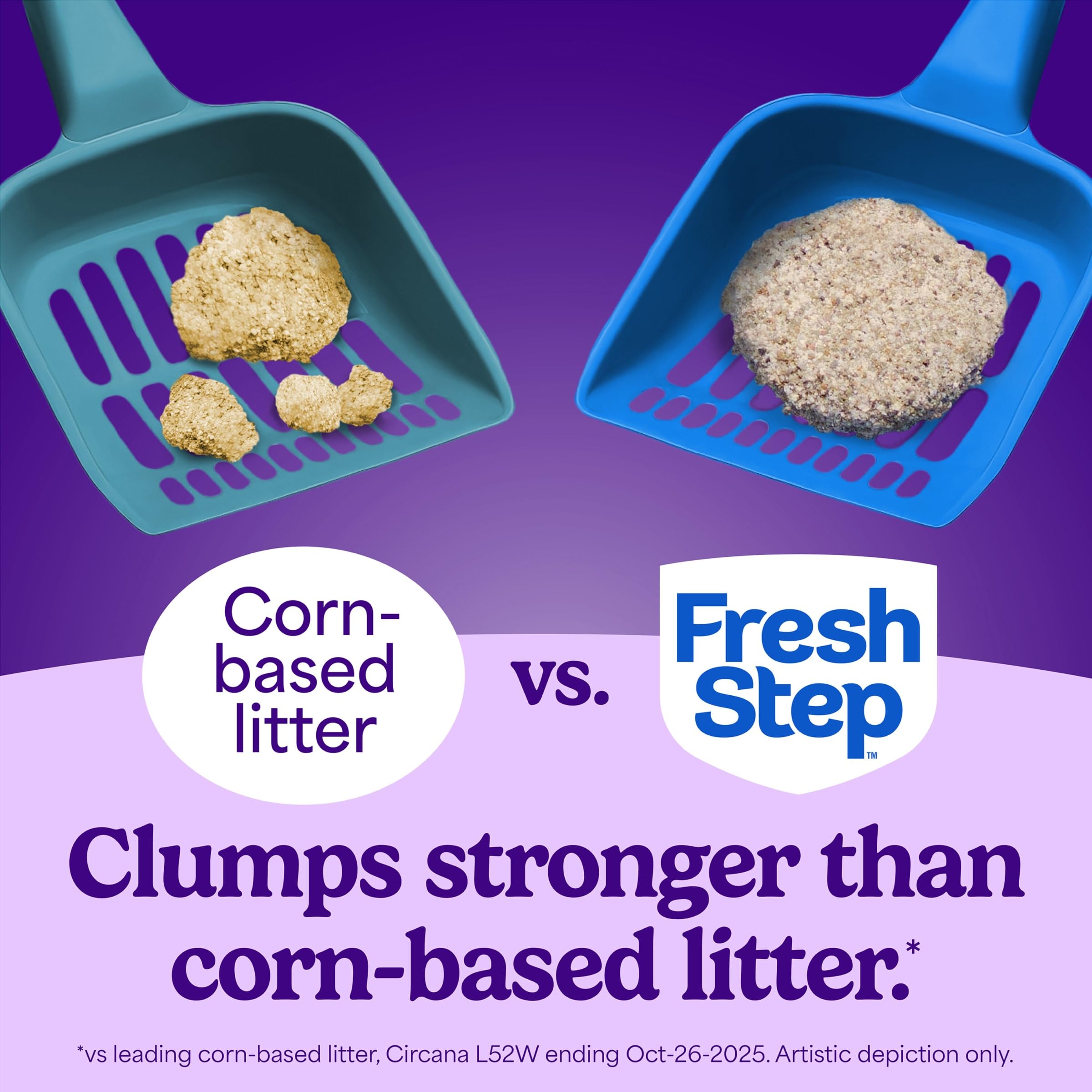 Fresh Step Advanced Ever Fresh ultra-absorbent microgranules form tighter clumps for easier scooping