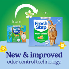 Fresh Step Advanced Odor Shield 15-day odor control demonstrates long-lasting freshness