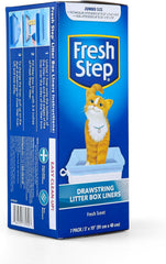 Fresh Step liner demonstrates thick, heavy-duty film resisting tears.
