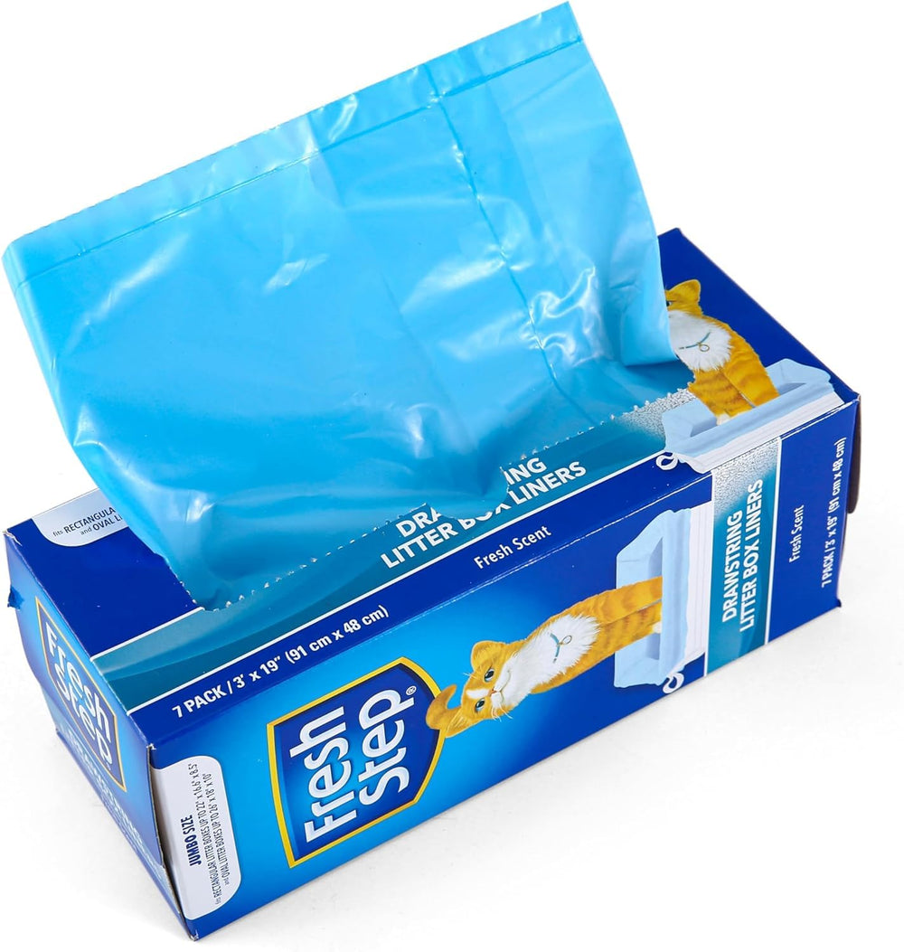 Fresh Step liner with light scent shown during litter usage.