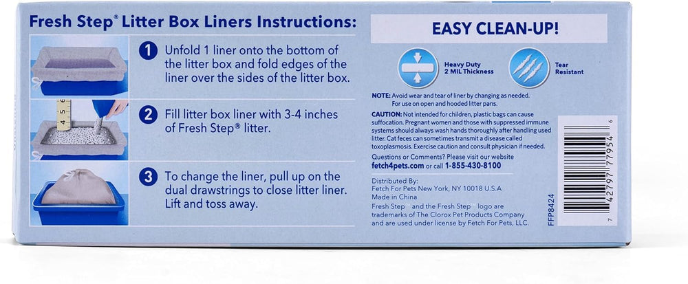 Fresh Step liner protects the box surface from wet buildup.
