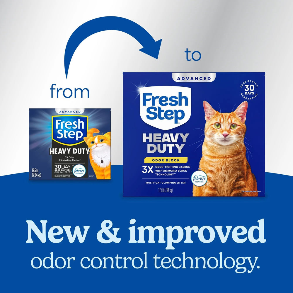 Fresh Step odor shield carbon granules trap odors at the source.