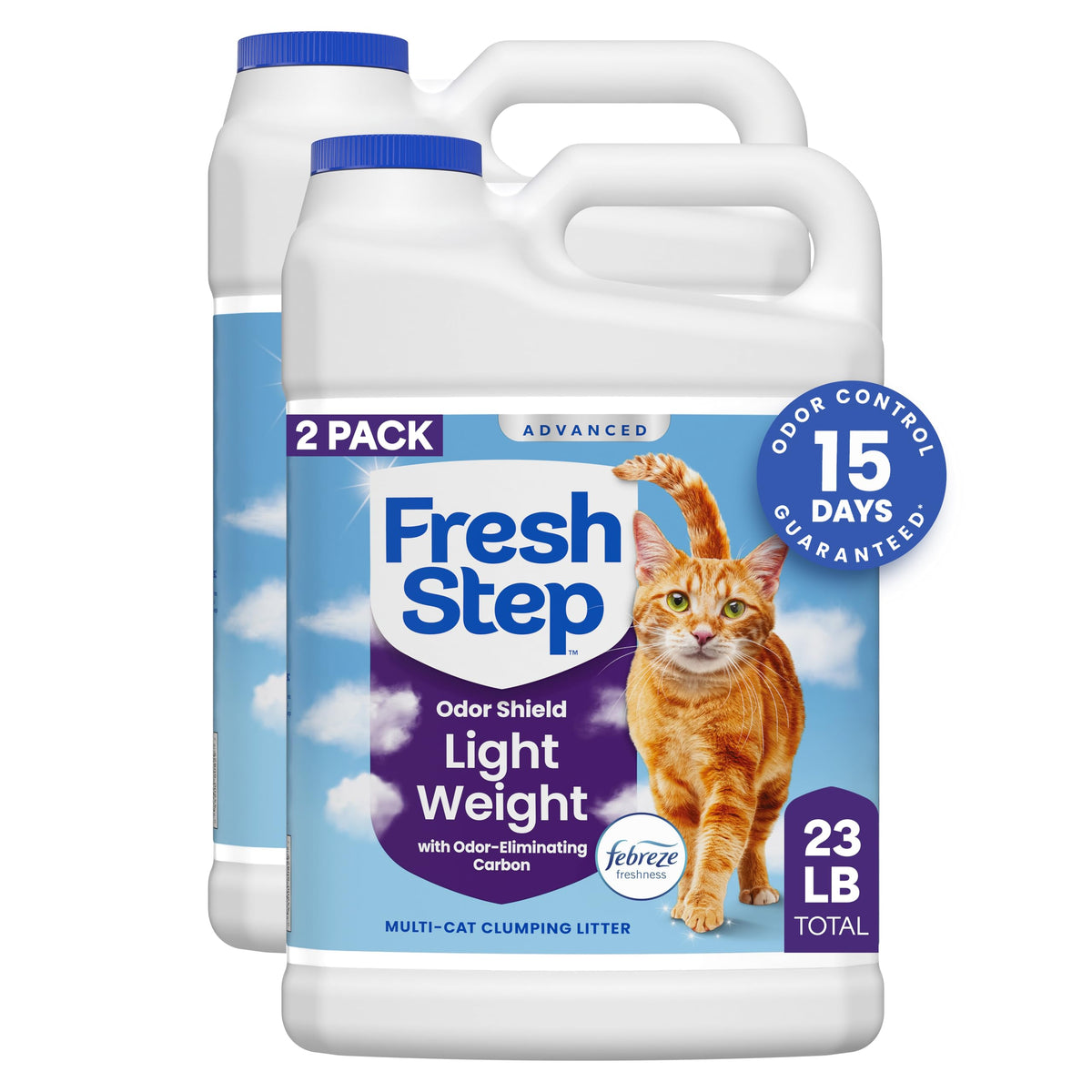 Fresh Step Odor Shield light weight bags close-up for easy storage