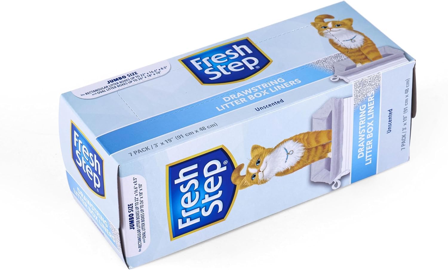 Fresh Step unscented litter bags in a 3-pack for multi-cat homes
