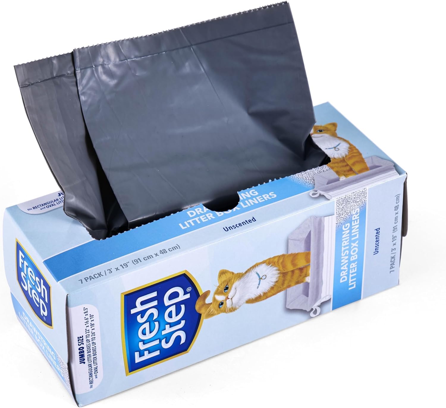 Fresh Step unscented liner keeps changes discreet and fresh.
