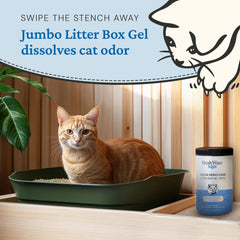 Fresh Wave gel placed near the litter box helps maintain a fresher room.