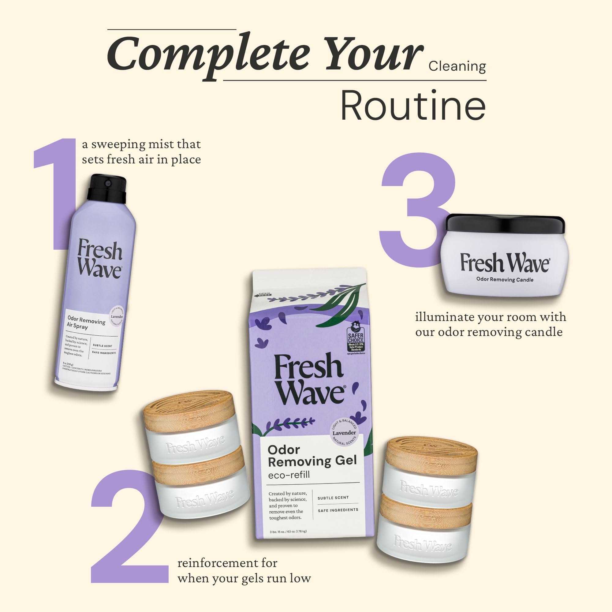 Fresh Wave safer ingredients graphic illustrating natural approach