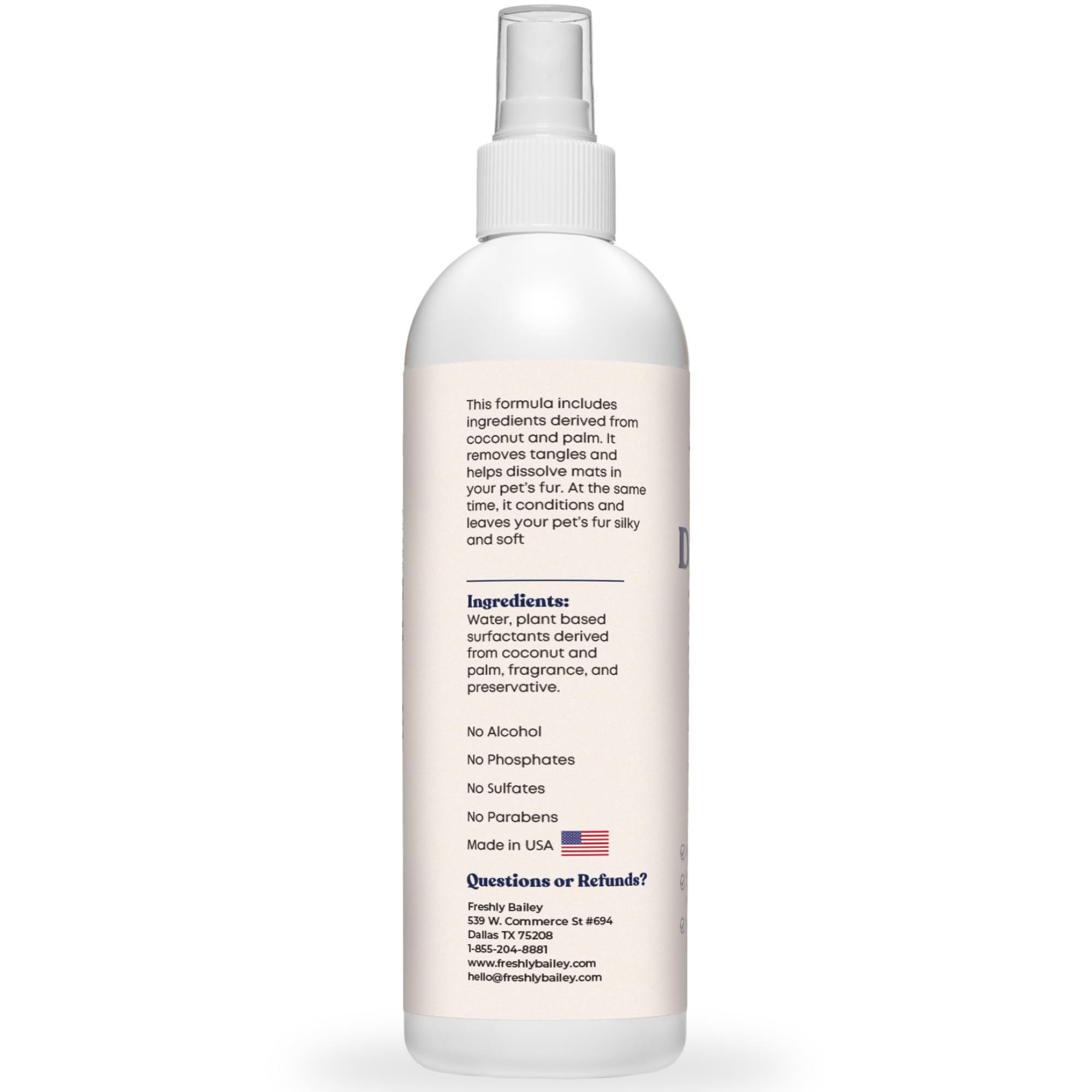Freshly Bailey product on fur after application helps maintain cleanliness.