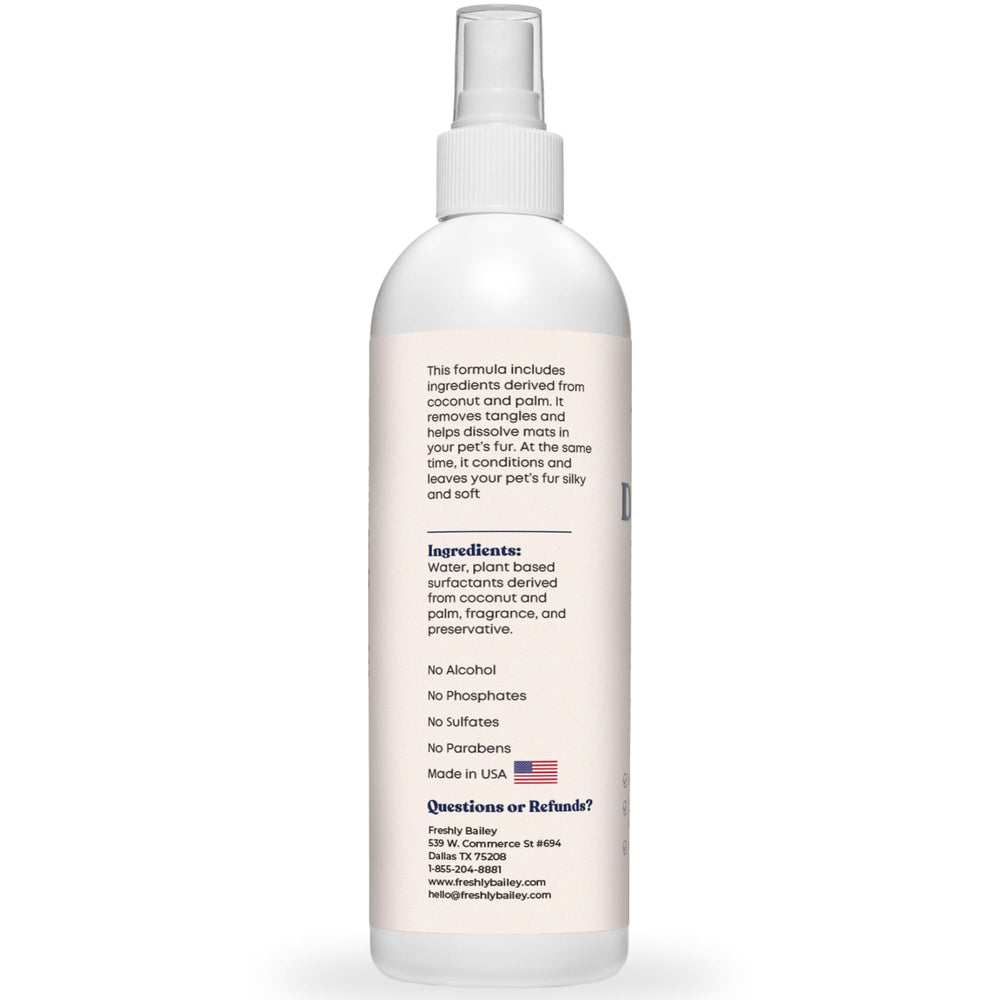 Freshly Bailey product on fur after application helps maintain cleanliness.