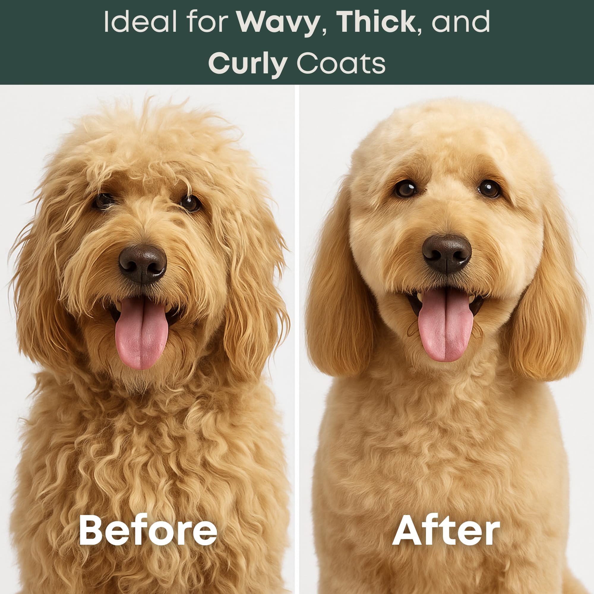 Freshly Bailey dematting comb works well on curly and long coats