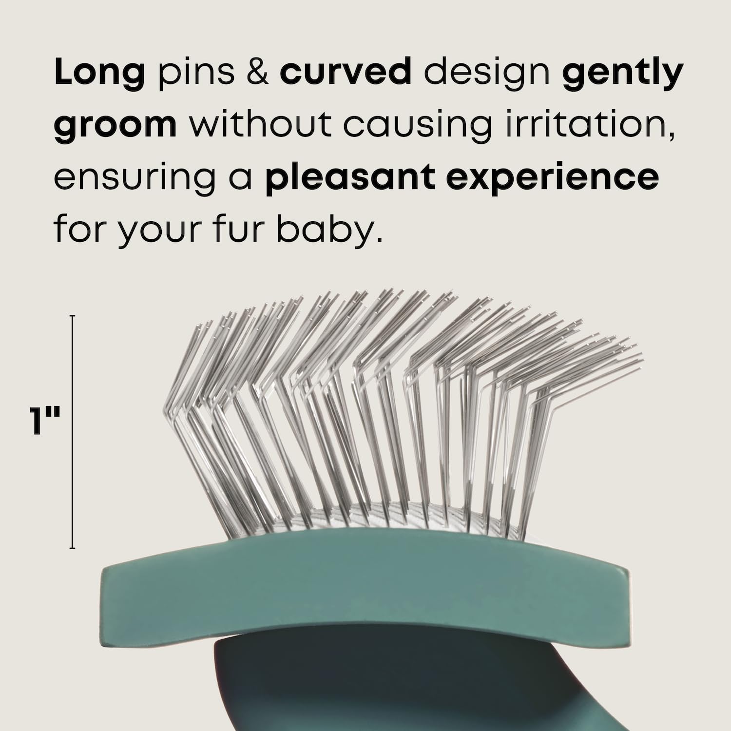 Freshly Bailey Doodle Brush uses gentle pins for comfortable grooming
