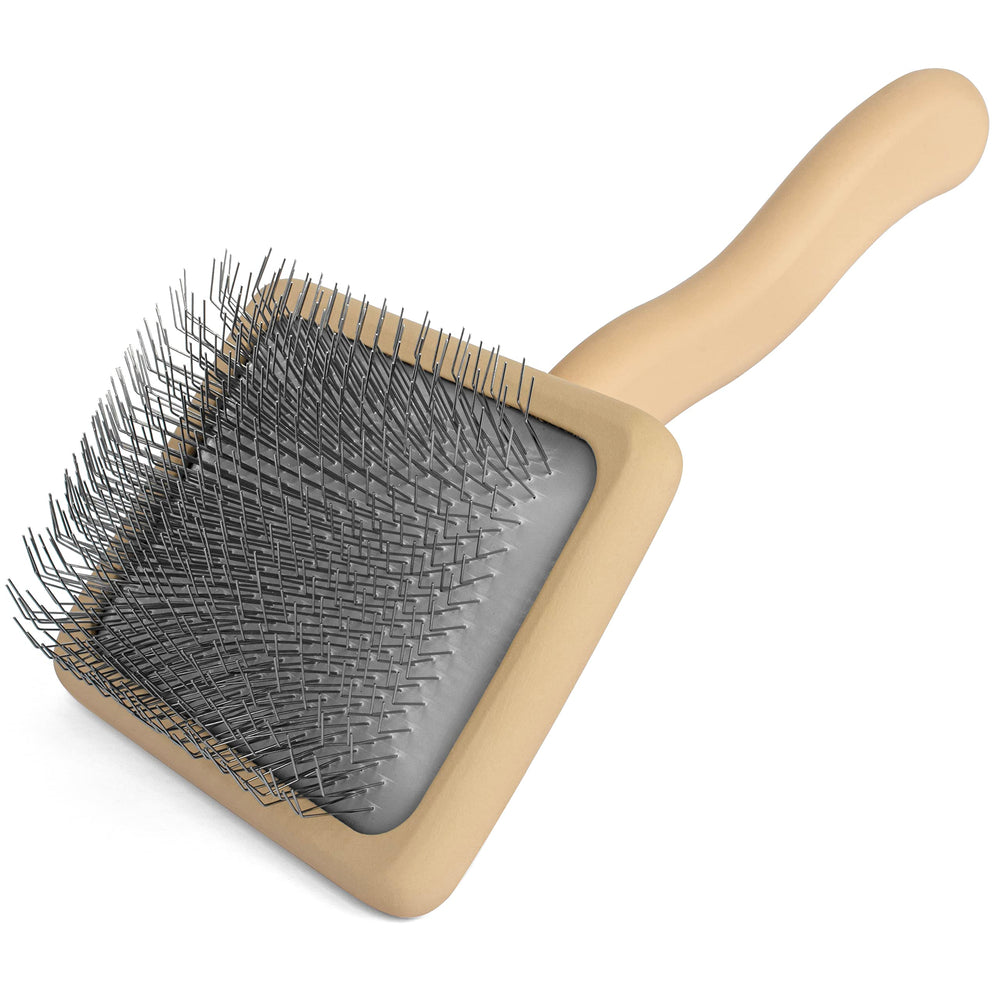 Freshly Bailey Long Pin Slicker Brush designed for double-coated breeds.