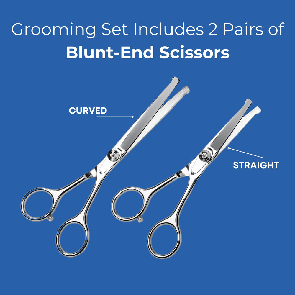 Freshly Bailey mat-removal scissors ease through tangled fur.