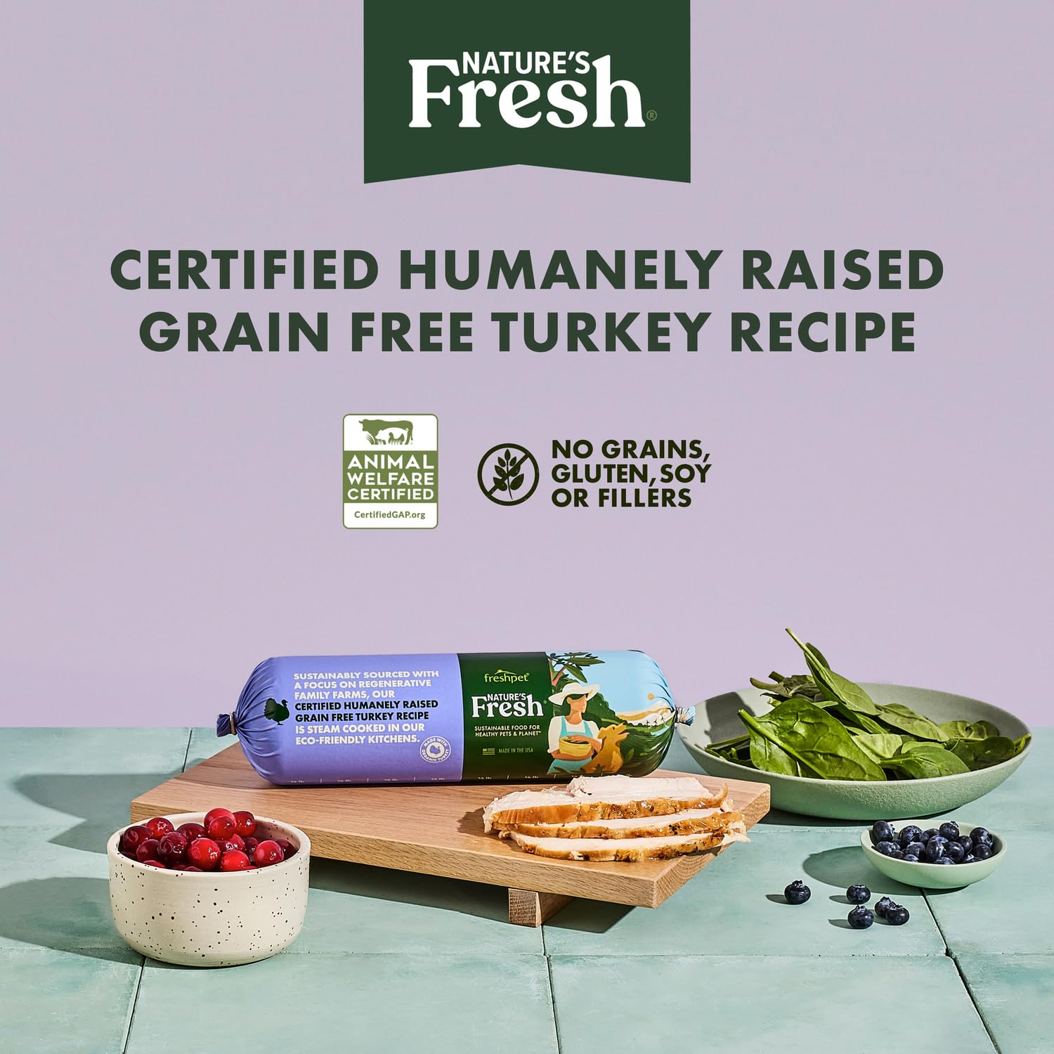 Freshpet Turkey Roll ready to serve for dogs of all sizes.