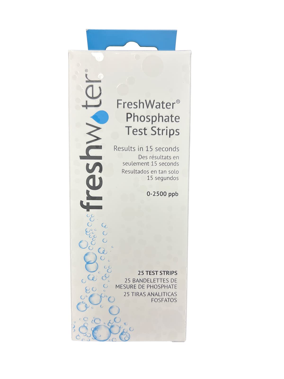 FreshWater phosphate test strip pack for quick aquarium water checks.