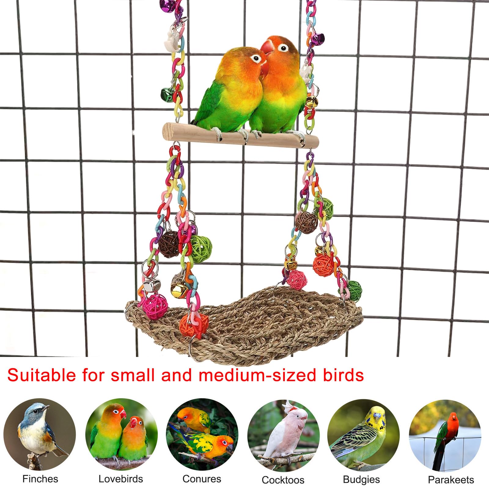 FrgKbTm willow wood perch provides a sturdy spot for perched play.