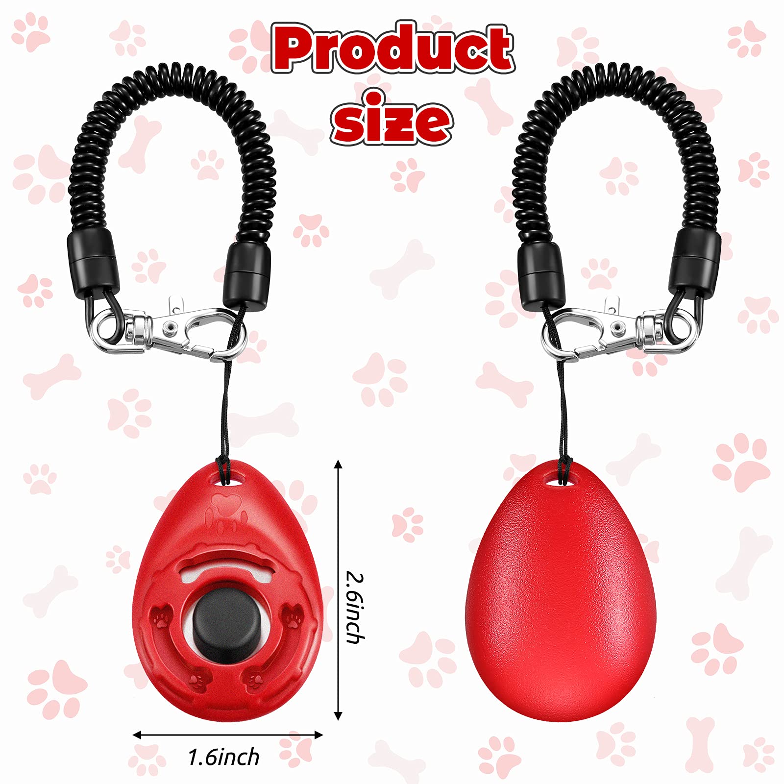 Frienda dog clicker with wrist strap ensures hands-free, secure training sessions.