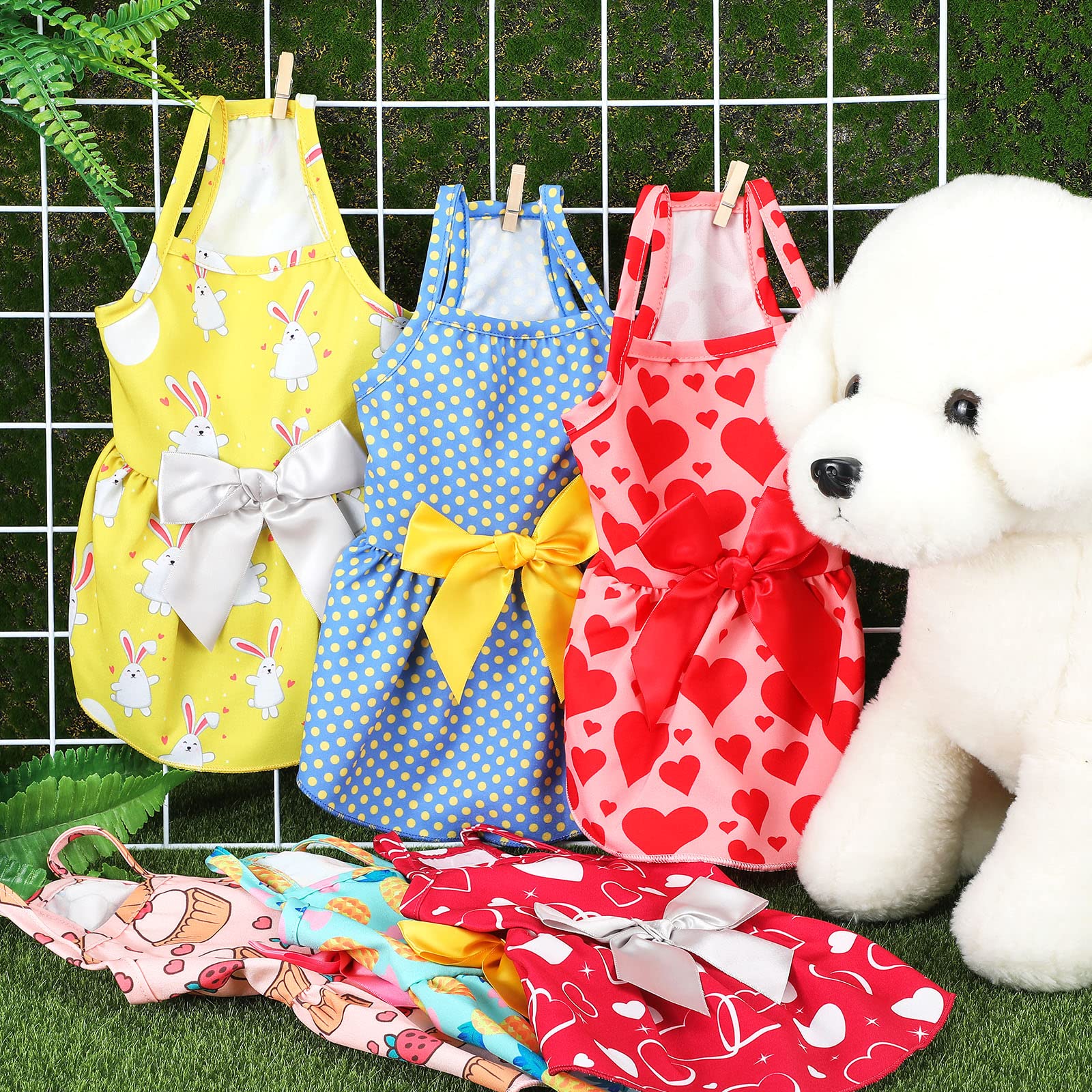 Frienda dress features collar design that avoids choking during play.