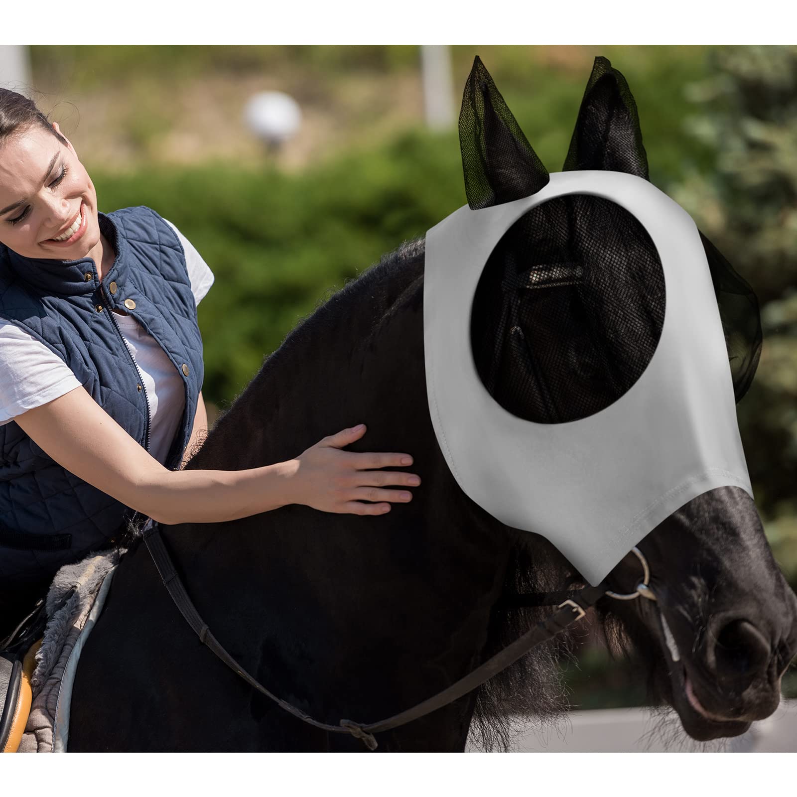 Frienda easy-to-wear horse mask covers ears to forehead for daily use