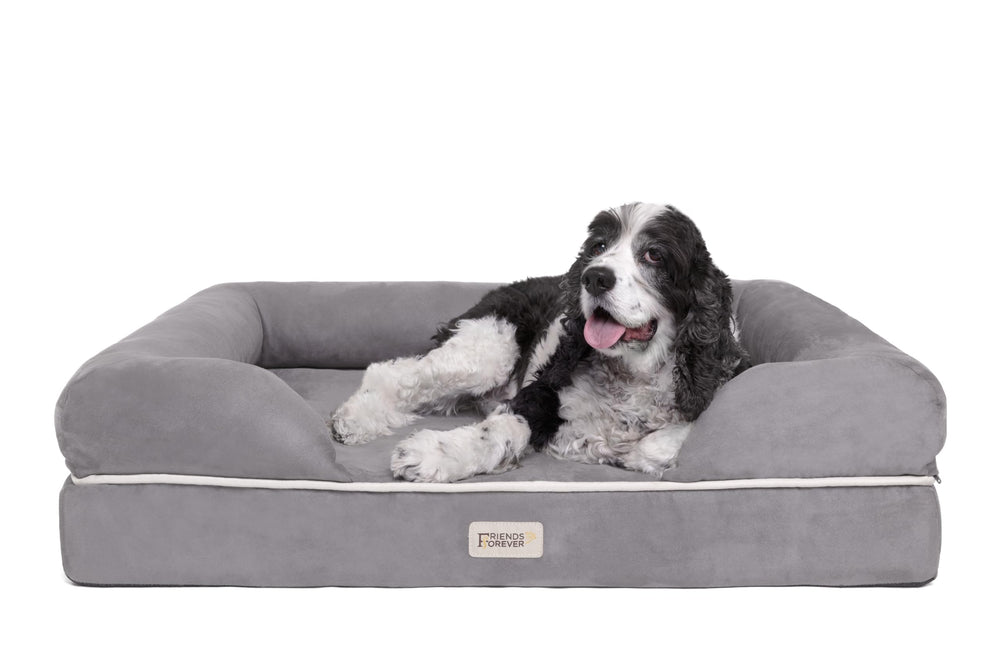 Friends Forever Chester large dog bed with memory foam for joint support