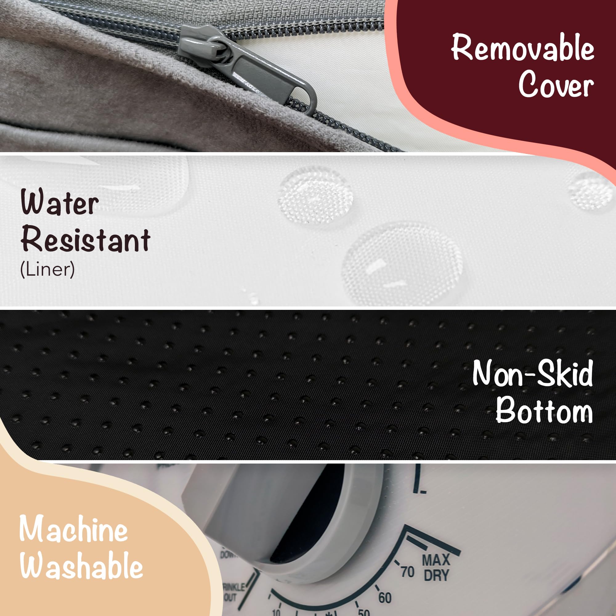 Chester bed cover is removable and machine washable