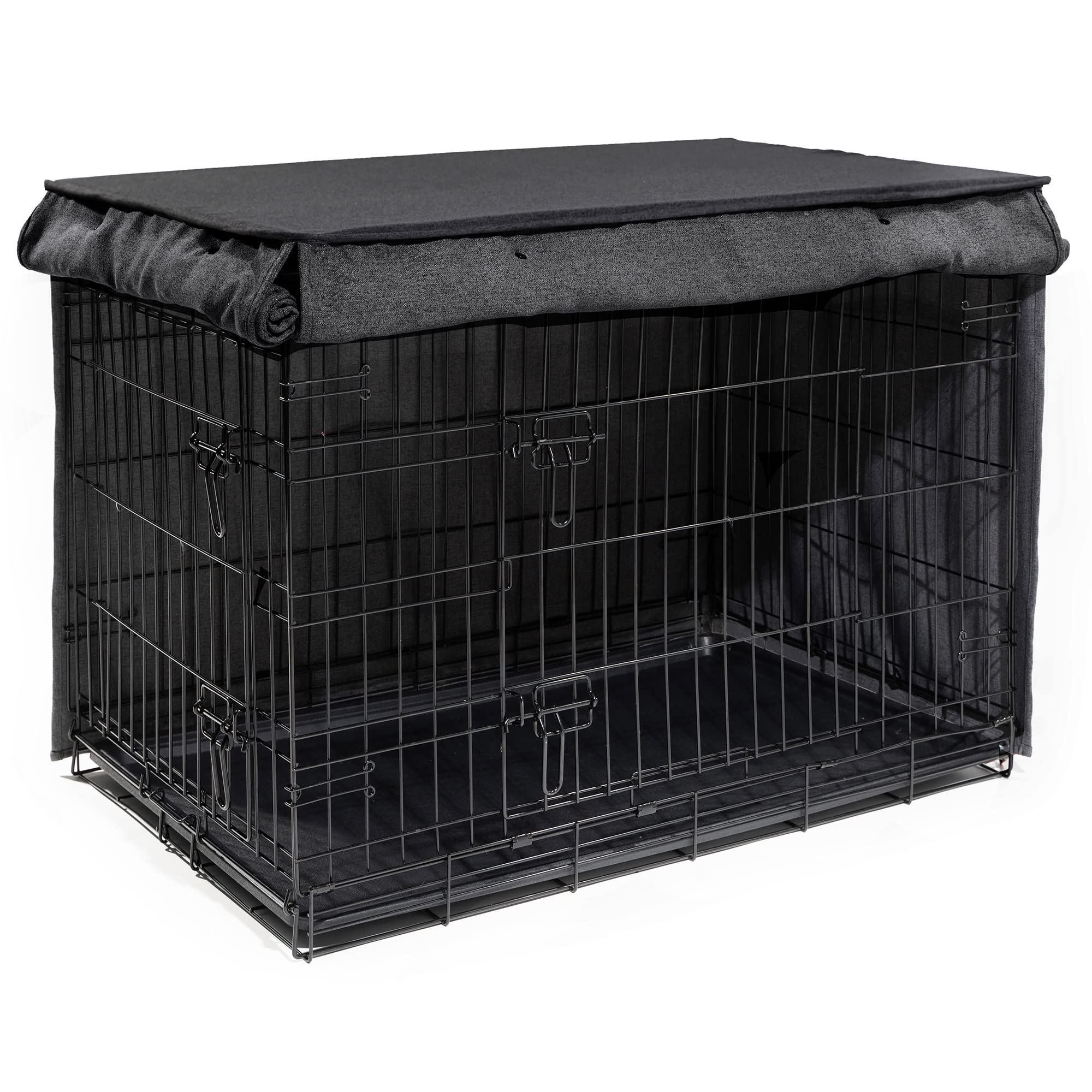 Friends Forever crate cover front and side door access while staying private