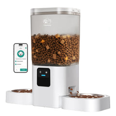 Frienhund ACF190W-B front view with dual feeders for easy multi-pet meals