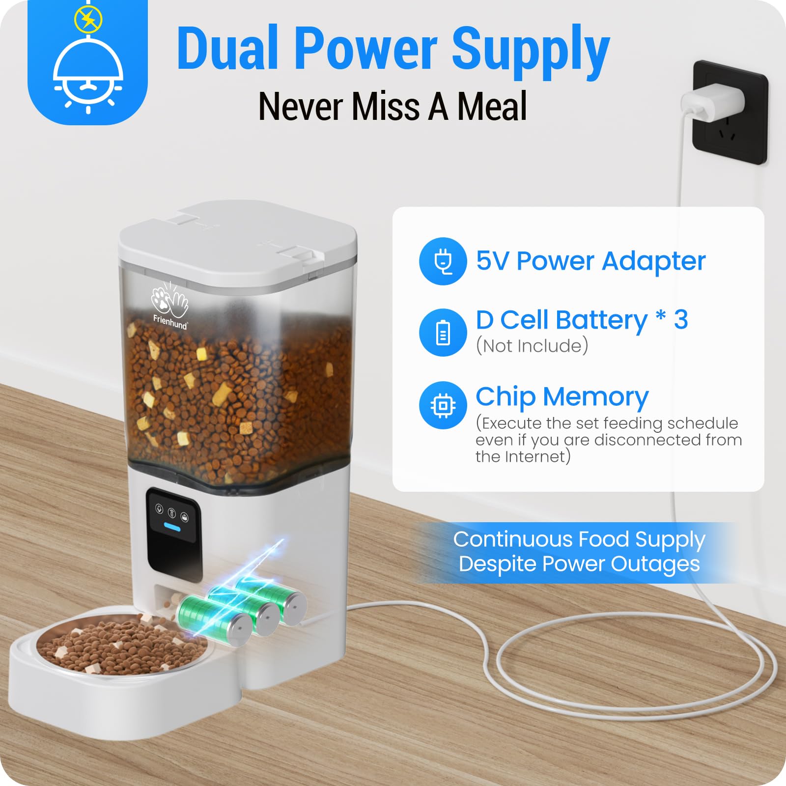 Frienhund feeder two-way audio allows you to speak with your pet remotely