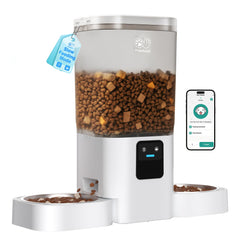 Frienhund automatic feeder exterior showing sleek design for two pets.
