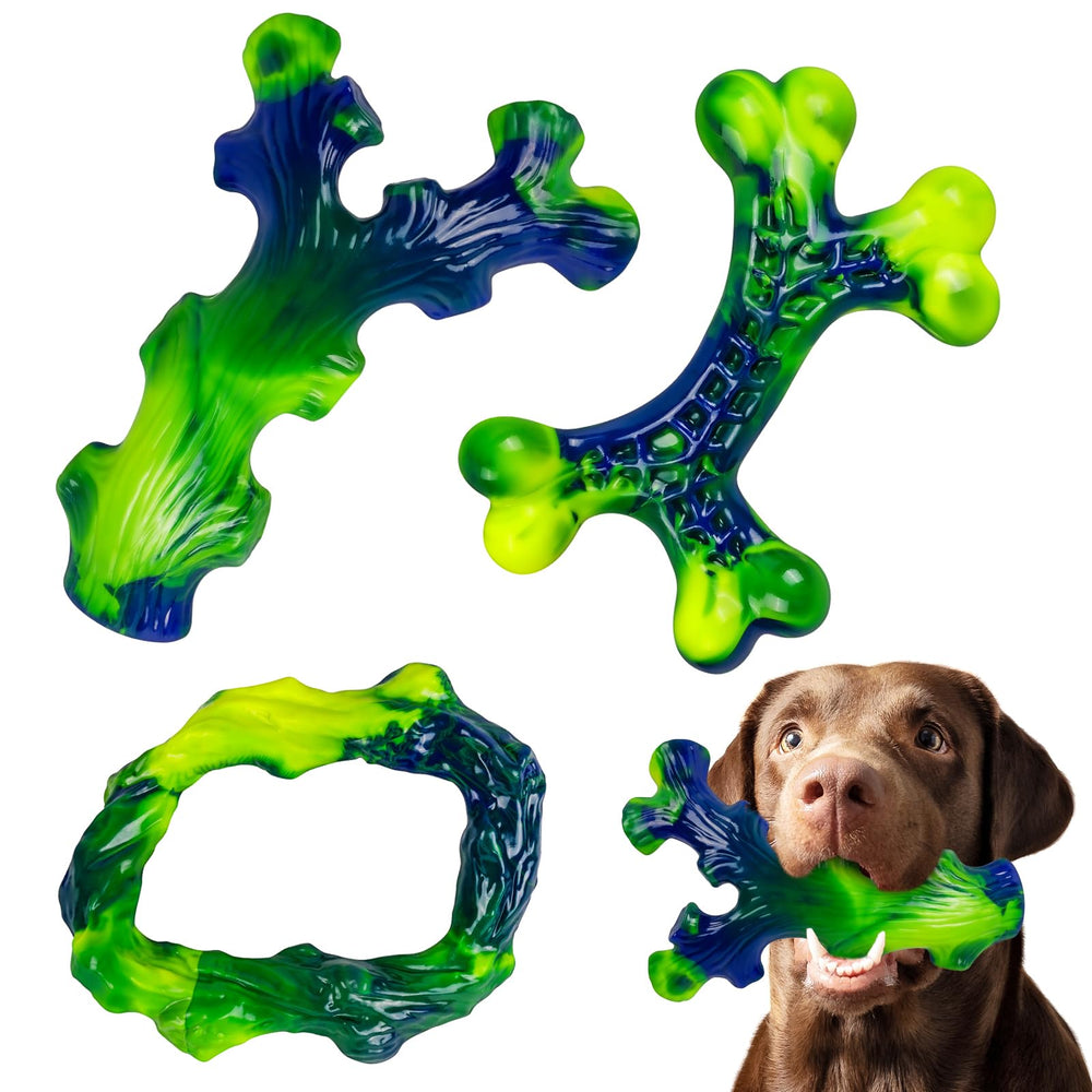Frienhund bone-shaped indestructible nylon chew toy for large dogs, delivering lasting entertainment.