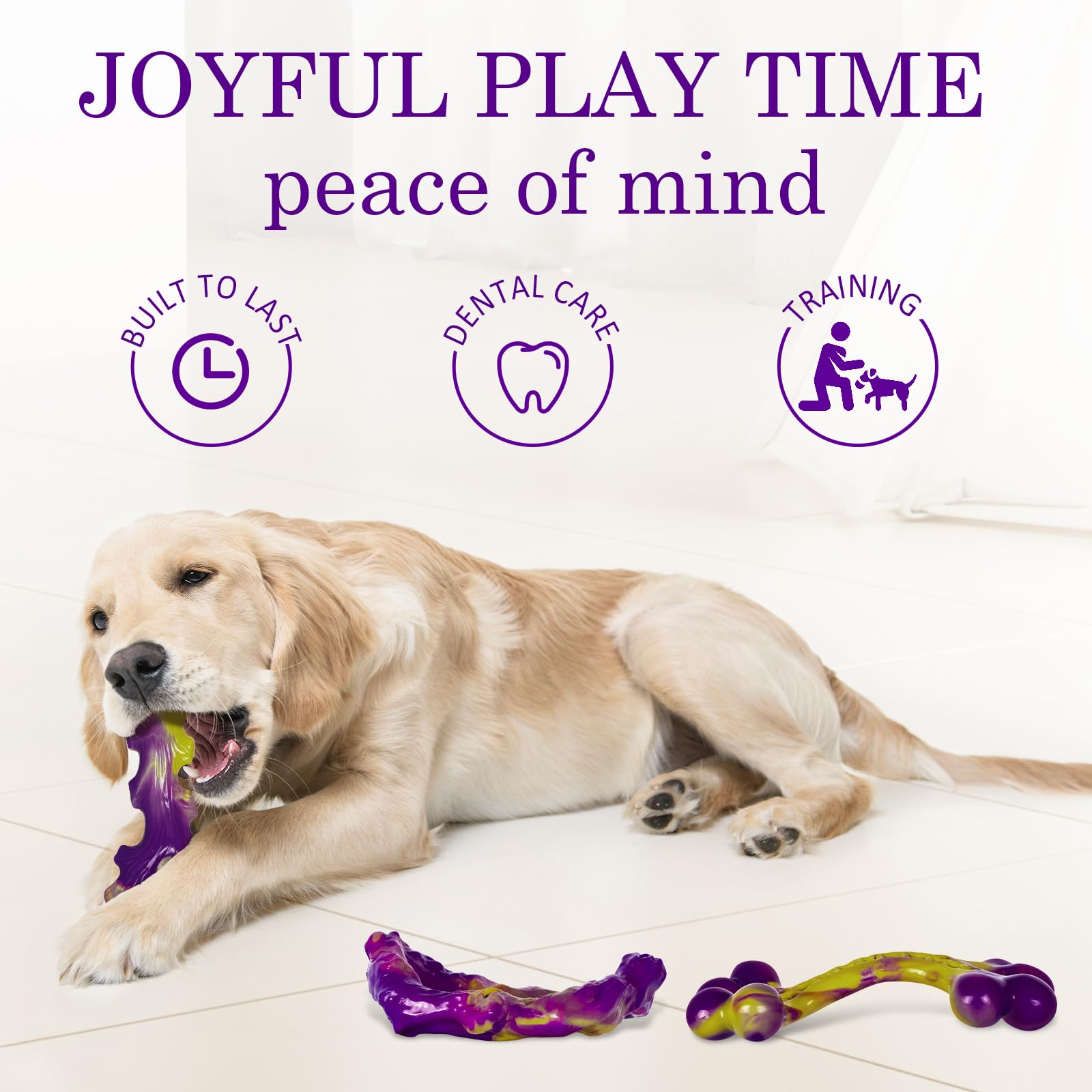 Frienhund easy-pickup toy is simple for dogs to grab during fetch.