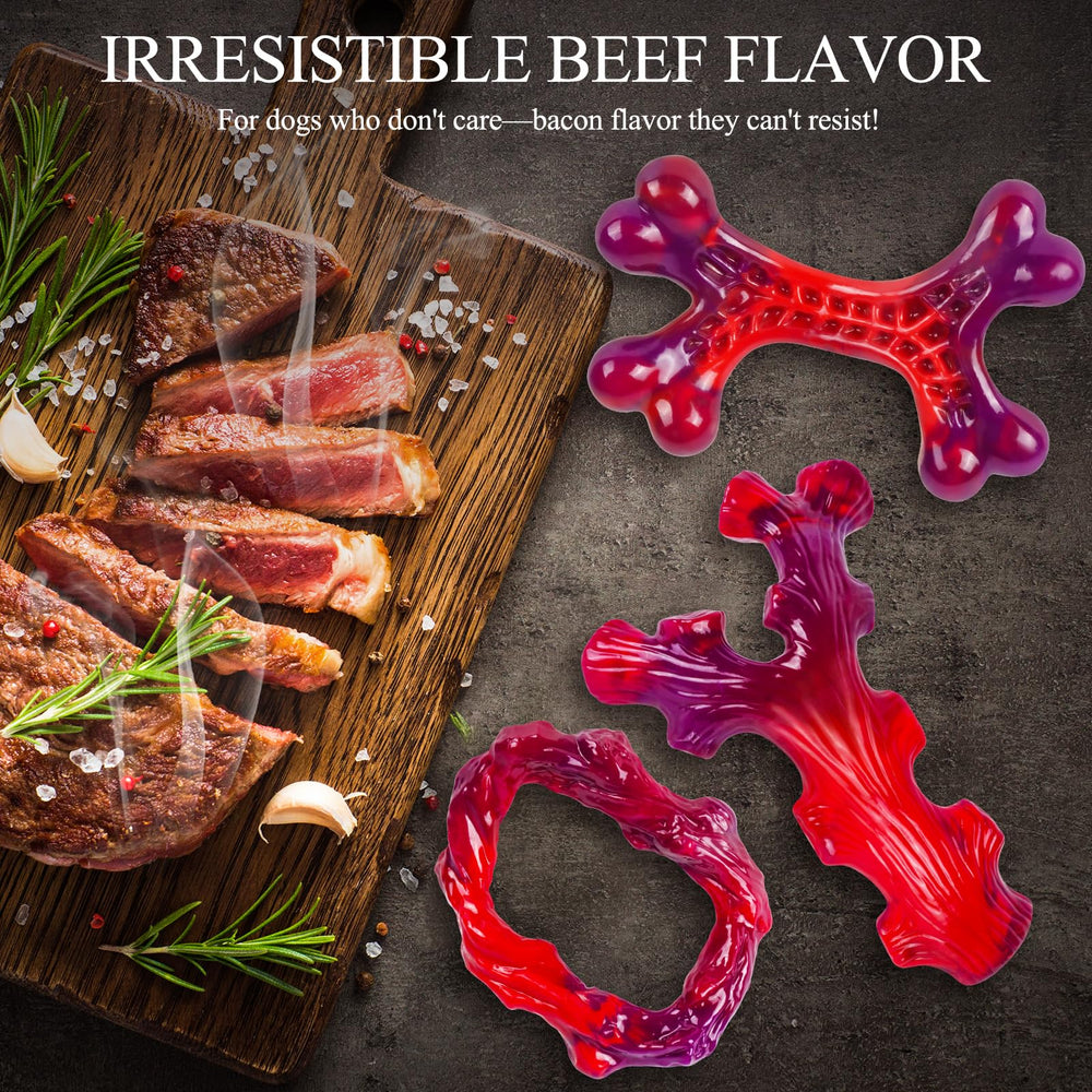 Frienhund indestructible chew bone on dog-friendly surface highlights dishwasher cleaning