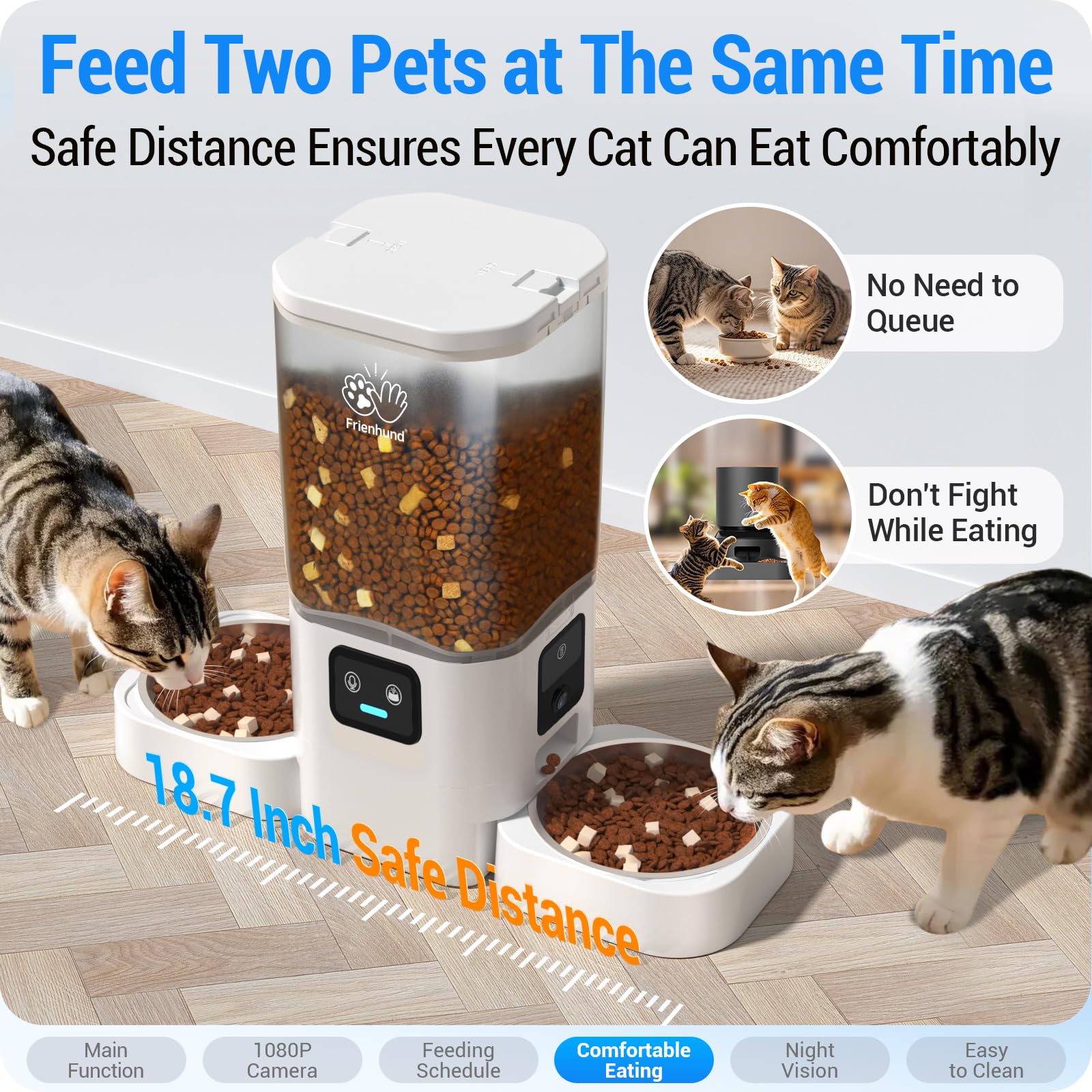 Frienhund night vision helps see your pet during night meals