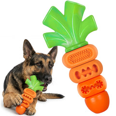 Frienhund Tough Carrot Toy 7in with durable nylon and rubber for powerful chewers.
