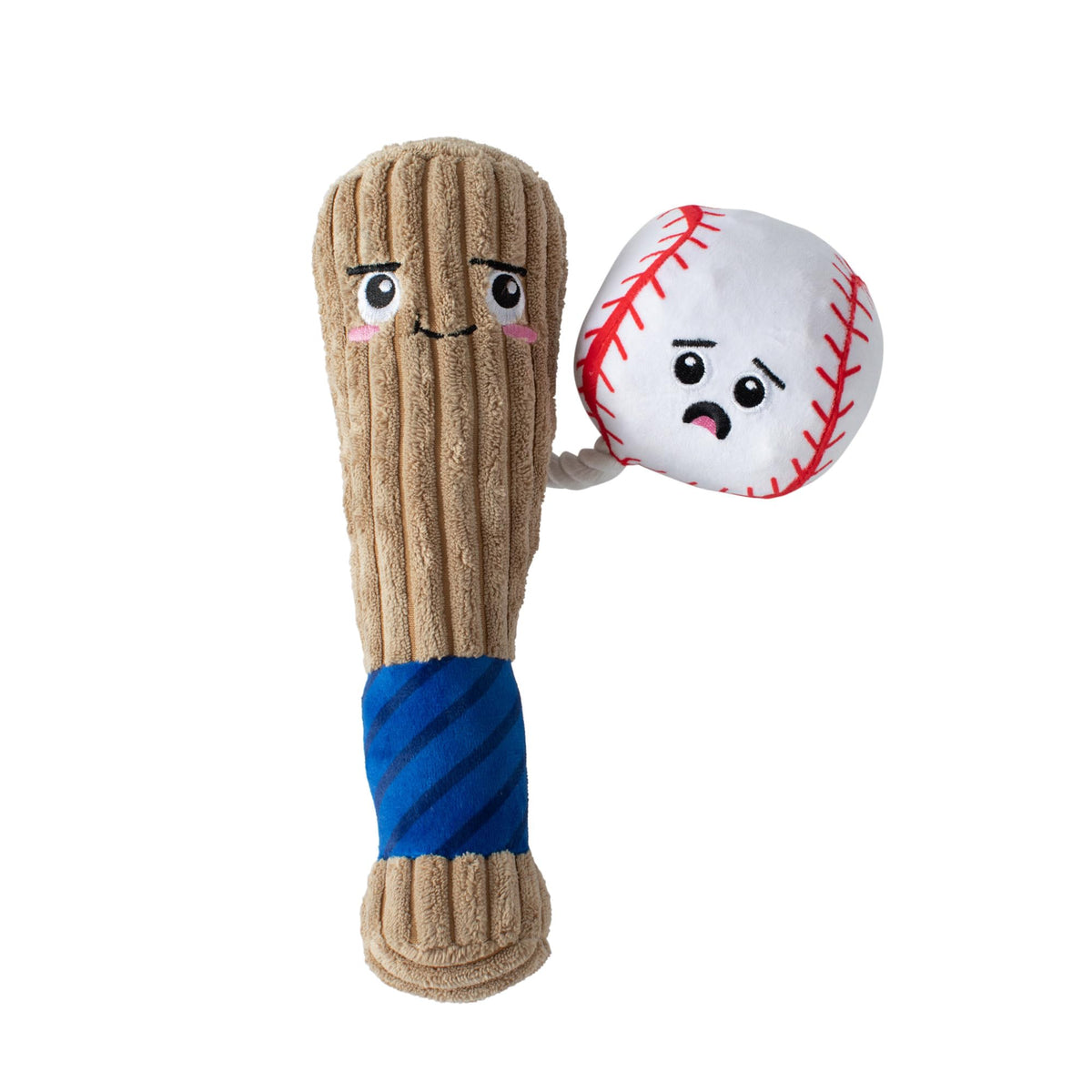Fringe Studio Batter Up bat squeaker; ideal for interactive fetch and tug sessions.