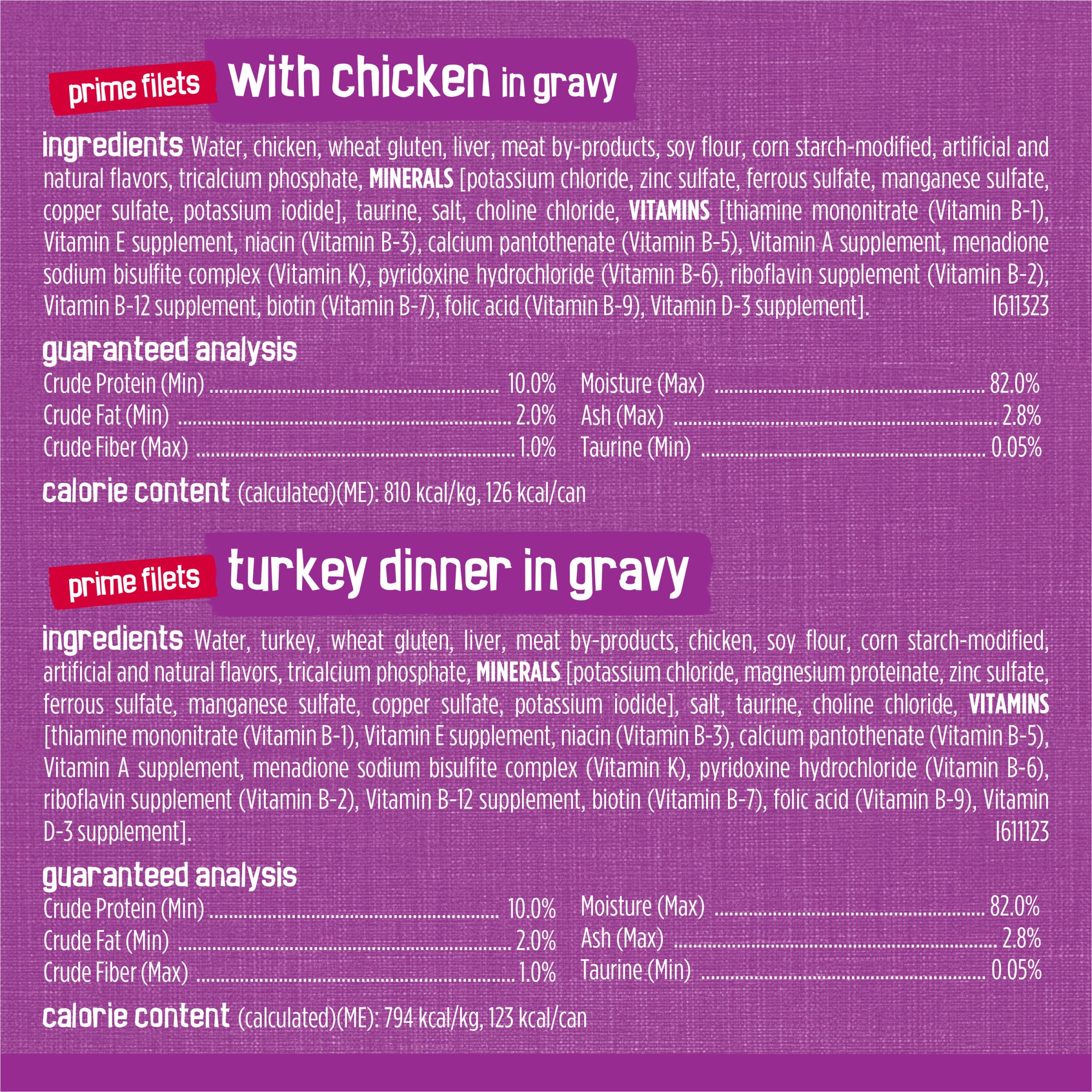 Friskies added vitamins and minerals image highlighting added nutrients