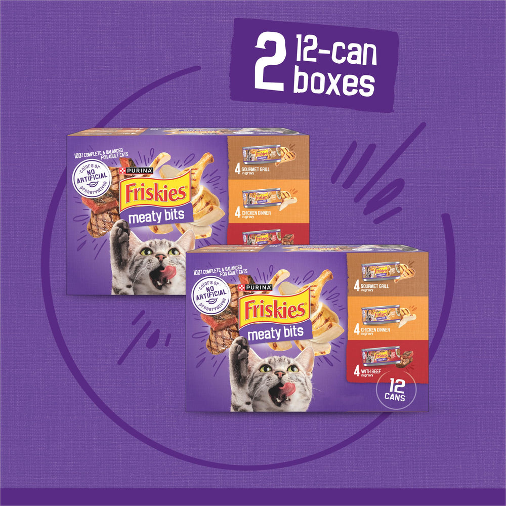 Friskies beef flavor in savory gravy boosts moisture and taste
