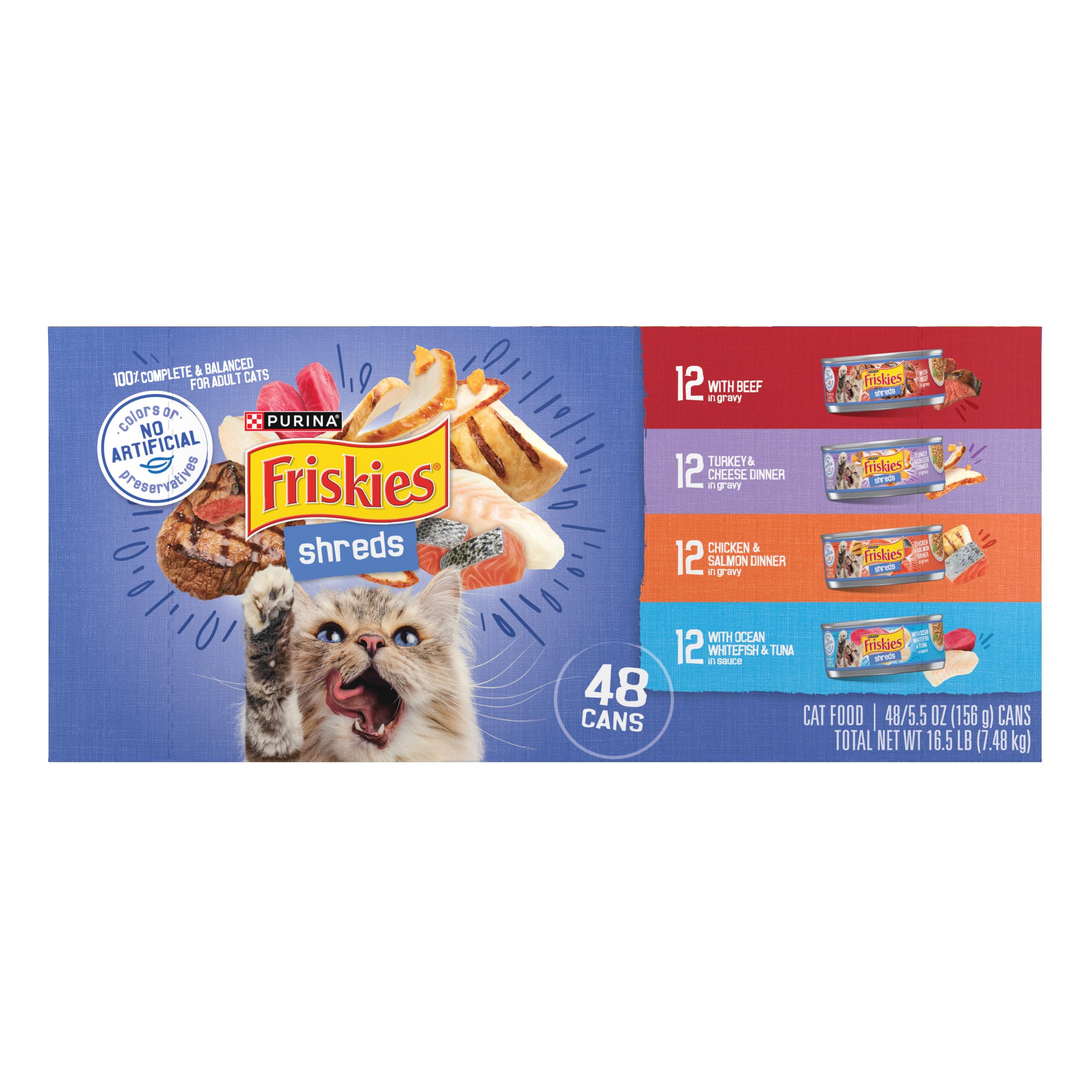 Cat enjoying Friskies meal from a bowl