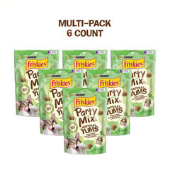 Friskies catnip flavor treats entice adult cats during play and cuddles