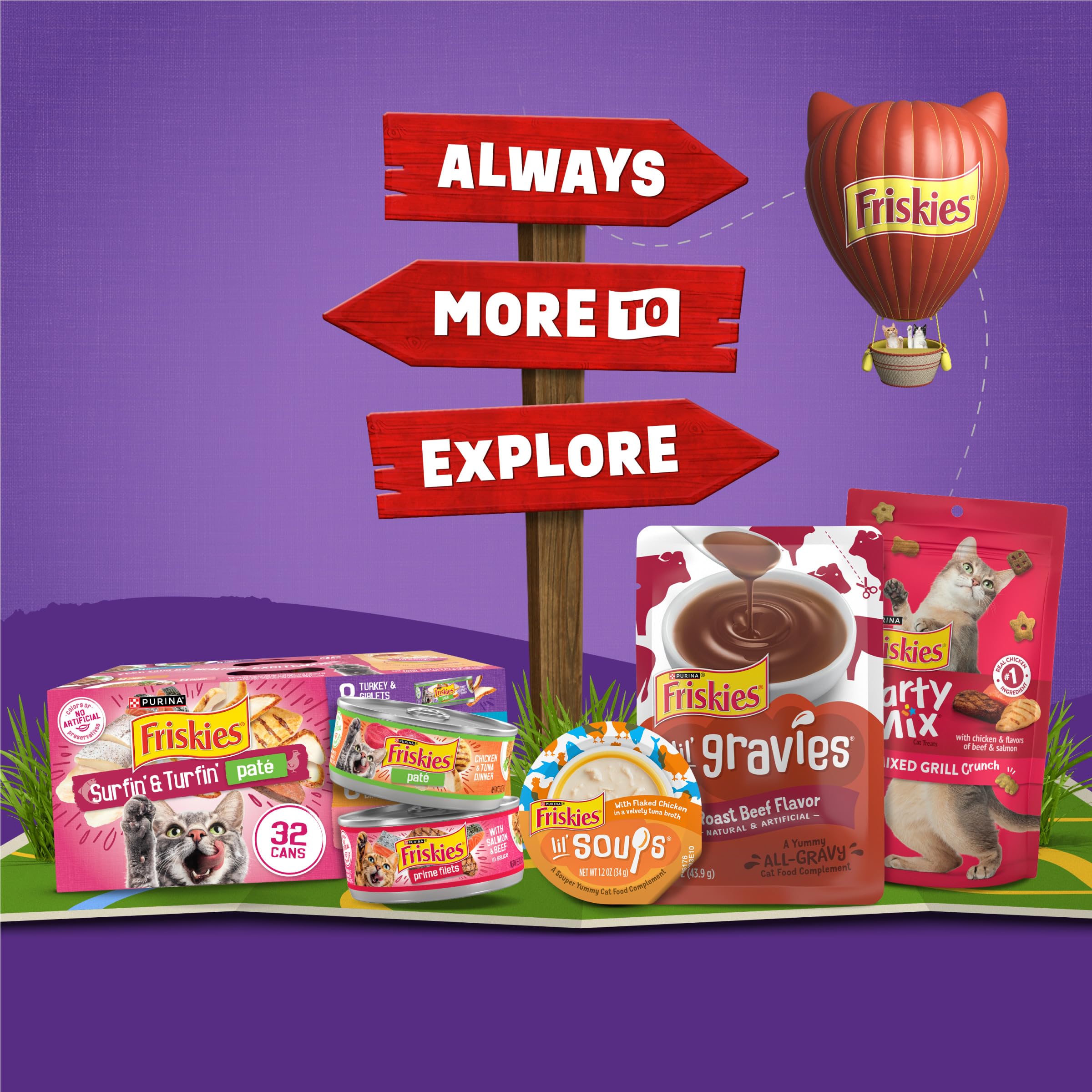 Friskies flavor journey invites cats to nibble and stay engaged at mealtime.