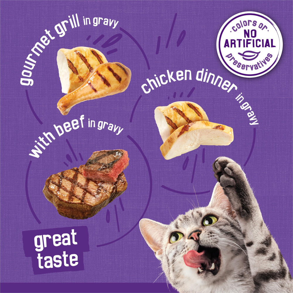 Friskies Gravy cans with taurine support healthy vision