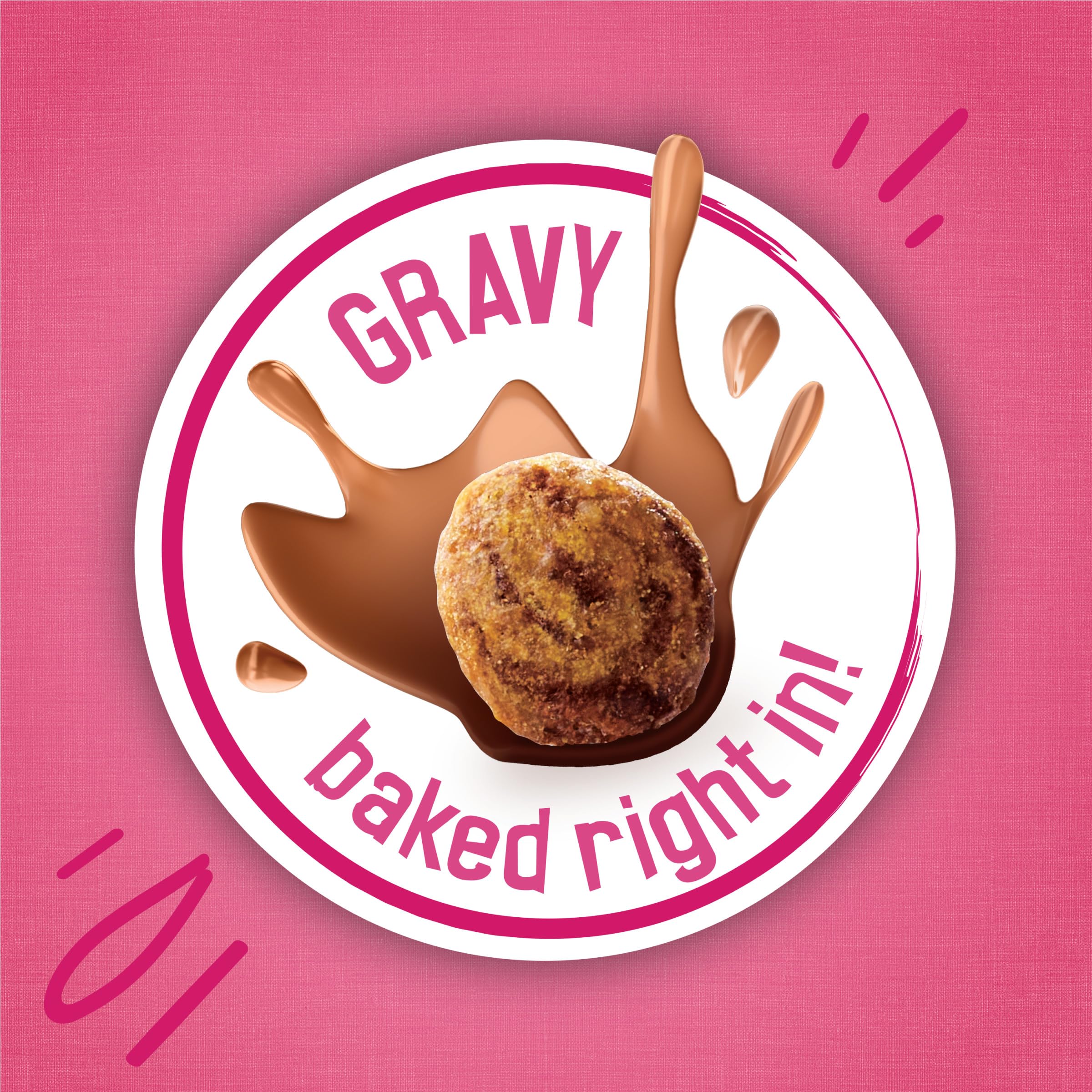 Friskies Gravy Swirlers complete-nutrition supports daily energy and playtime.