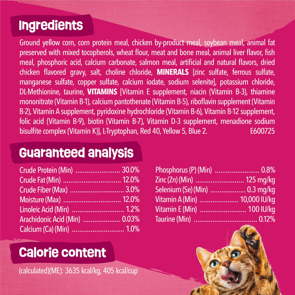 Friskies Gravy Swirlers immune-heart-support kibble aids overall well-being during busy days.