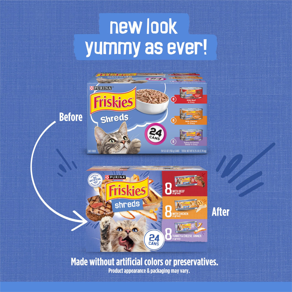 Purina Friskies Gravy Shreds Chicken in rich gravy for cats