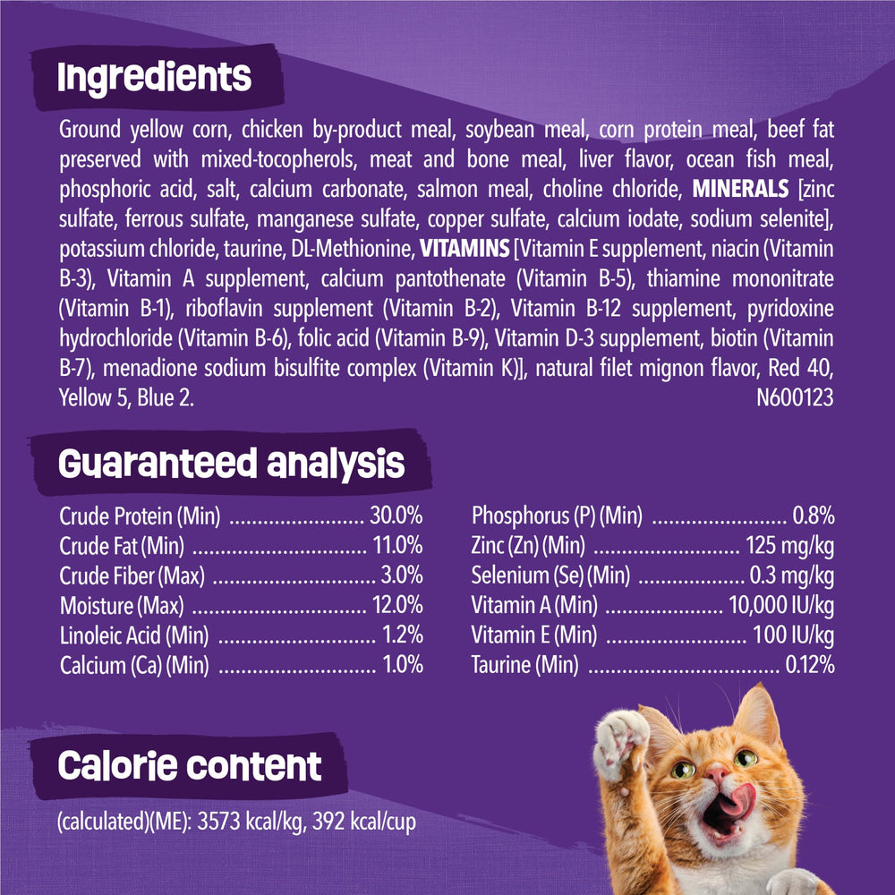 Friskies immune-support kibble with antioxidants for overall wellness.