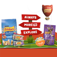 Friskies Lil' Gravies cat treat enhances hydration and flavor.