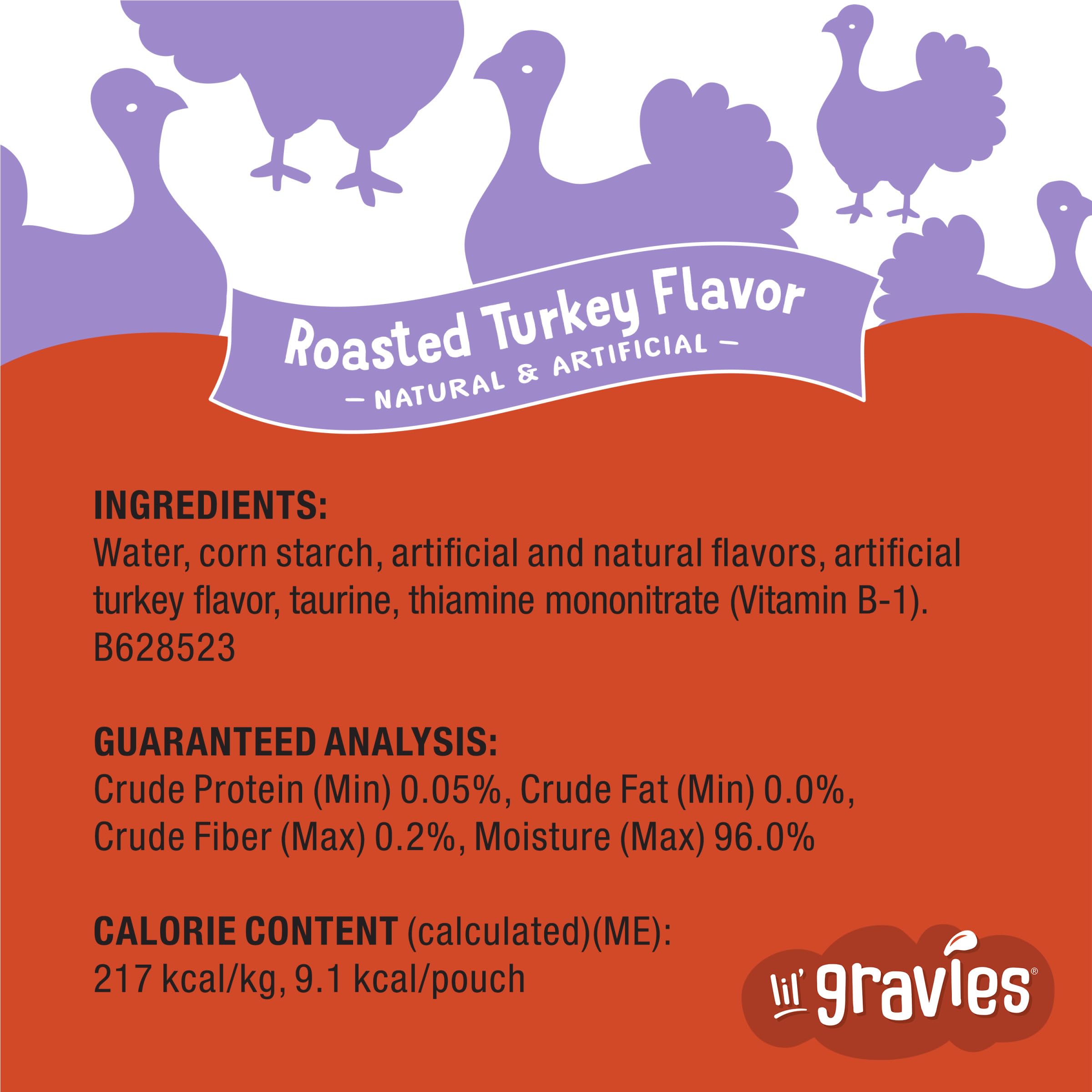 Friskies Lil' Gravies moisture-rich gravy supports hydration with dry food.